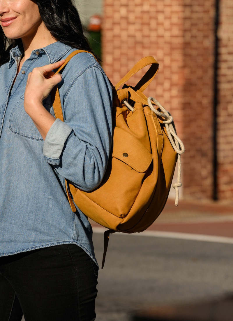 Reclaimed Cinch Top Backpack | Moore & Giles